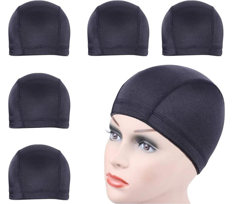 5 PCS/Lot Black Dome Wig Caps For Making Wigs Stretchable Hairnets 